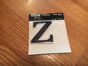 Greek Style Fashion Art Iron-On Greek Letter Z (Zeta), New - Picture 1 of 2