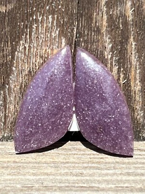Lepidolite Cabochon Matched Pair - Image 1 of 4