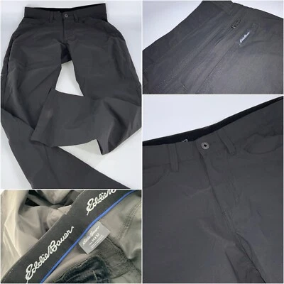 Calça Eddie Bauer Travex 34x31 cinza nylon lycra frente plana nova sem etiquetas YGI D3-154 - Imagem 1 de 4