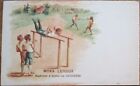 Gymnastics/Fencing/Parallel Bars 1902 Chicoree Advertising Postcard- Color Litho