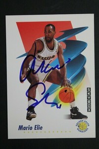 Mario Elie Golden State Warriors Signed 1991 Skybox #89 Autographed NBA Card 