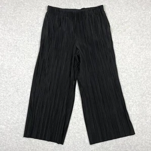 Wynne Lagenlook Hose Damen Large Plissee weites Bein Pull On Crop Akkordeonfalte - Bild 1 von 13