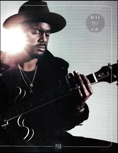 Gary Clark Jr. with Epiphone guitar 8 x 11 color pin-up photo print - Picture 1 of 3