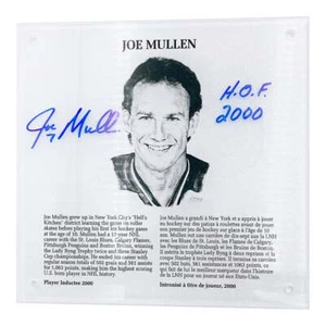 Joe Mullen Autographed NHL Legends HOF Plaque - Bild 1 von 1