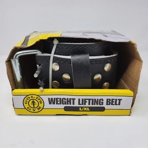 Golds Gym Weight Lifting Belt L/XL Leather Padded Support - Picture 1 of 7