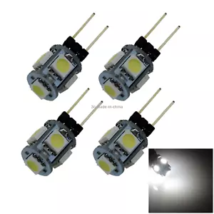 4x White Office G4 Cabinet Blub Crystal Droplight Lamp 5 5050 SMD LED T006 - Picture 1 of 5
