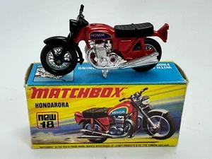 Matchbox Lesney Superfast No. 18 Honda Motorrad Hondarora rot schwarz OVP - Bild 1 von 5