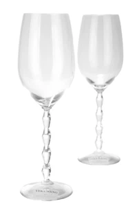 WEDGWOOD Vera Wang Crystal Orient Iced Beverage Glass Set/2 Stemware New - Picture 1 of 9