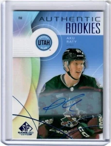 Tarjeta Automática Azul 2024-25 SP Juego Usada Aku Raty Auténtica Novatos Utah - Imagen 1 de 2