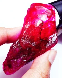 Natural Red Beryl (Bixbite) Rough Certified Loose Gemstone 347.60 Ct ~ Free Gift - Picture 1 of 7