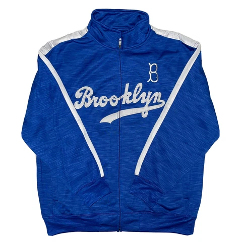 Majestic Cooperstown Collection Brooklyn Dodgers Full Zip Warm Up Jacket 2XL Cover