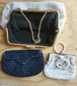 vintage beaded purse lot, Walborg, reversible, Czechoslovakia - Picture 1 of 12
