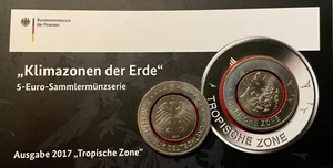 Klimazonen der Erde 5 Euro Münzen Tropische Zone BRD 2017 - A - - Bild 1 von 2