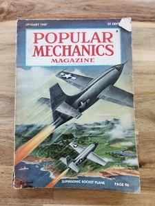 Vintage January 1947 Popular Mechanics Magazine Supersonic Rocket Plane - Picture 1 of 6