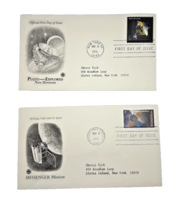 Space Stamps / FDC First Day Issue Envelopes / Lot of 2 - Image 1 of 3