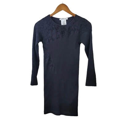 Vestido BCBG Bodycon Elastizado Talla XS Pequeño Negro Sexy Club Corte Lazer Encaje Clubbing Foto 1 de 4