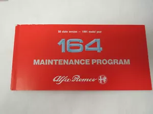 NOS 1991 Alfa Romeo 164 MAINTENANCE PROGRAM BOOKLET owners manual tool kit - Picture 1 of 3