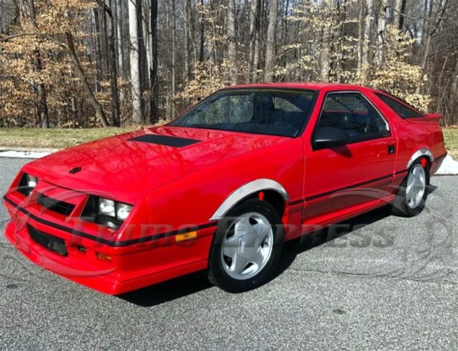 for: 1984-1993 Dodge Daytona/ Chrysler Laser Stainless Fender Wheel Trim 4Pc 2" - Image 1 of 3