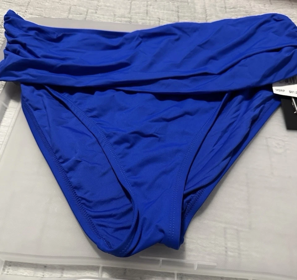 La Blanca High Cut Bikini Bottom Size 14 - Image 1 of 4