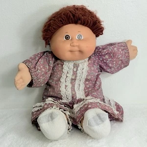 Vintage Cabbage Patch Kids Doll Xavier Roberts Auburn Brown Yarn Hair 1978-1982 - Picture 1 of 15