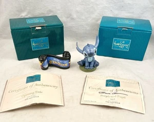 WDCC Disney LILO & STITCH Opening Title and Perplexed Student Signed Boxes COAs - Picture 1 of 10