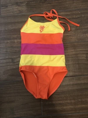 Sand N Sun One Piece Swimsuit Girls Size L 10/12 Bright Colors - Image 1 of 4