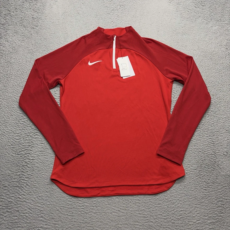 Nike Dri-FIT Academy Pro Drill 1/4 Zip Soccer Top K Women's Medium Red DH9246