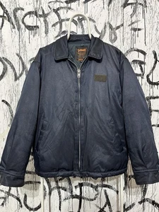 Vintage Schott Bomber Mens Security Jacket 1996 Medium Blue Boxy fit 345 - Picture 1 of 22