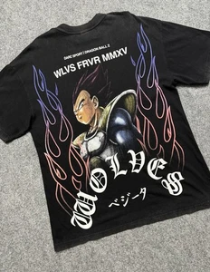Camisa Deportiva DARC Hombres Mediana Negra Dragon Ball Z Vegeta Cuello Redondo Pullover Gimnasio - Imagen 1 de 8