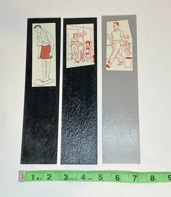 3 handmade vintage illustration cutout bookmarks, 2.5 in x 9 in - Image 1 of 2