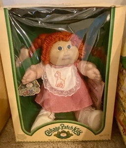 Vintage Coleco 3900 Cabbage Patch Red Hair Blue Eyes In Original Packaging - Picture 1 of 3