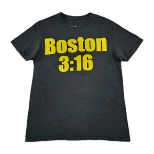 WWE Boston 3:16 Camicia Uomo Small Stone Cold Steve Austin Flaming Skull Adulto A32 - Foto 1 di 14