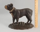 Antique BRADLEY & HUBBARD Painted Cast Iron Boston Terrier Dog DANDY Doorstop