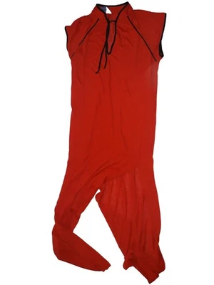 Macacão Feminino Vintage Anos 70 Berkleigh Juniors Vermelho e Preto Tamanho 11 RARO - Imagem 1 de 4