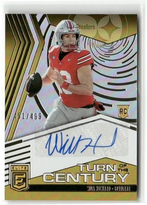 2025 Donruss Elite Will Howard Rookie Auto Turn of the Century Autograph /499 - Image 1 of 2