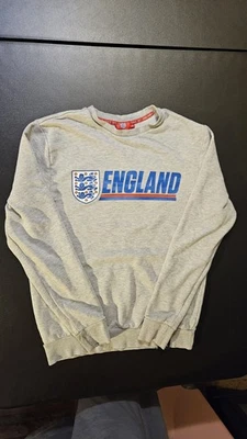 England National Club Lightweight Crew Sweatshirt Mens S Gray Three Lions Soccer - Image 1 of 4