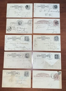 (10) Postkarten der US-Regierung - Korrespondenz 1880er Jahre (10-5 - Bild 1 von 17