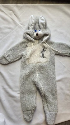 Vintage Warner Bros  Looney Tunes Baby Sleeper Bugs Bunny Fluffy 6M? Rare 1  - Image 1 of 4