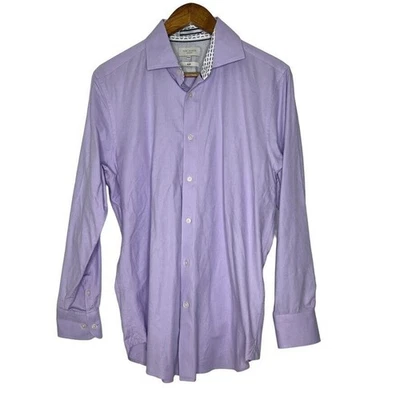 Camisa de vestir Ted Baker London de manga larga para hombre talla 15,5 calce ajustado lavanda para hombre Foto 1 de 4