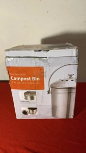 1 Gallone Edelstahl Komposter Küche Arbeitsplatte mit Deckel - Bild 1 von 8