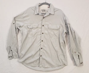Royal Robbins Camicia da Escursionismo Bottone Biege Nylon Grande Uomo Tasche Trail - Foto 1 di 3