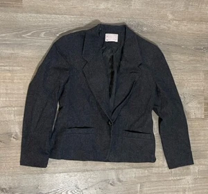 Vintage Pendleton Petite Blazer Wool Womens Jacket Sport Coat Size XS Dark Gray - Picture 1 of 10