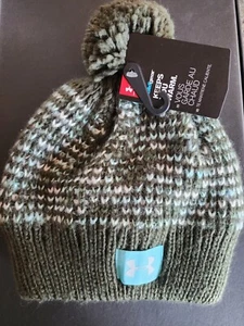 Under Armour  Girl's Winter Ski Knit Pom Pom Beanie Hat NWT - Picture 1 of 5