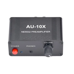 AU-10X NE5532 Preamplificatore 3.5mm Controllo Volume Audio per Cuffie Altoparlante Nuovo - Foto 1 di 11
