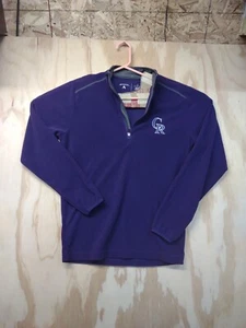 Colorado Rockies Purple 1/4 Zip Pullover Mens Small Jacket MLB (Pre-Owned) 1287 - Picture 1 of 6