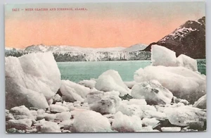 Muir Glacier and Iceberg Alaska Vintage Postcard - Picture 1 of 2