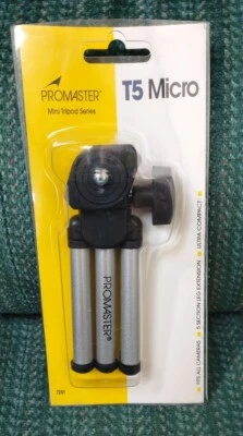 Promaster T5 Mirco Multi-purpose Mini Tripod For Digital Traditional Cameras NEW - Image 1 of 3