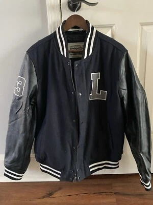 Chaqueta Universitaria De Colección Levi Strauss Worldwide Legend Cuero Lana Talla Grande Foto 1 de 4