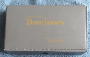 Vintage Cardinal Dominoes: Double Nine Jumbo Color Dot Set in Grey Vinyl Case - Picture 1 of 6