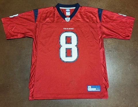 Houston Texans NFL Jersey David Carr #8 Reebok Large L Red Cover
